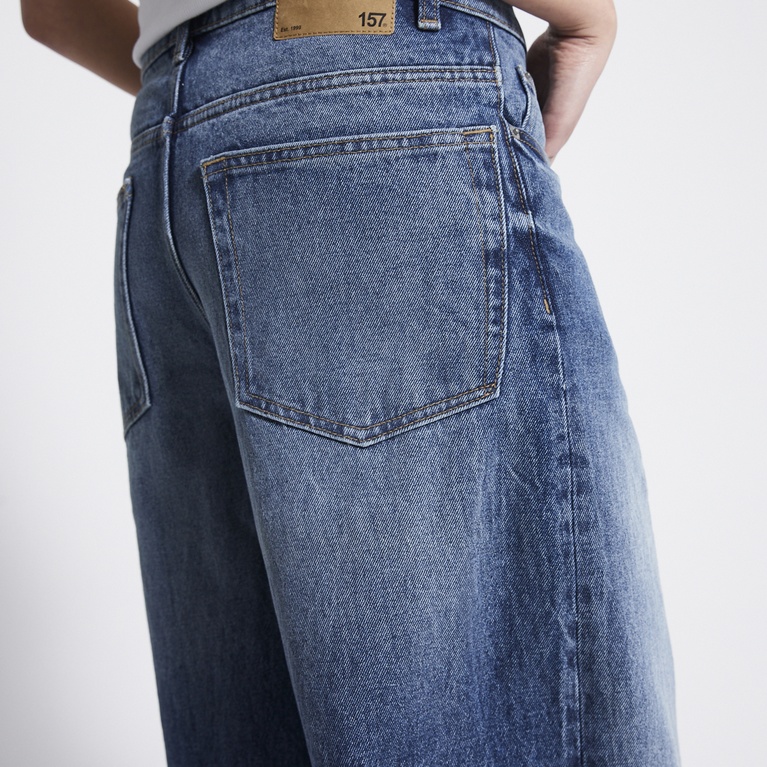 Baggy wide jeans "Giant" Mid wash